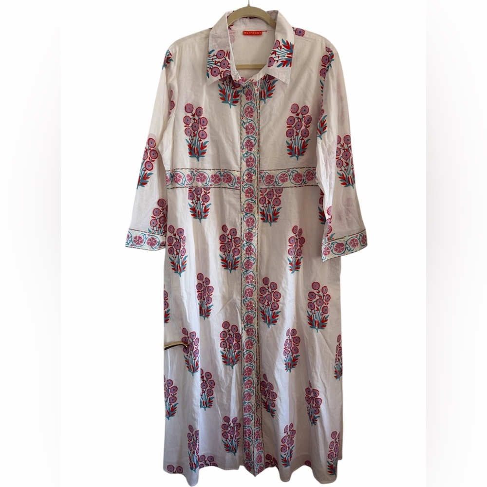 Oliphant Bohemian Floral Cotton Dress xl